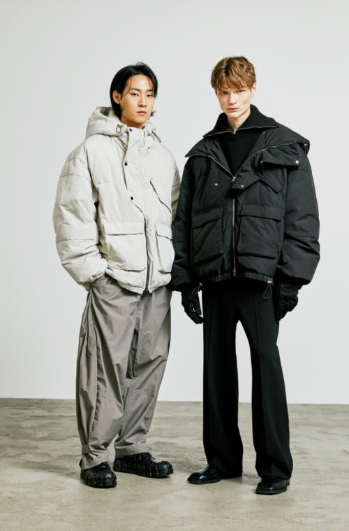 SSY(エスエスワイ) essential oversize duckdown peded parka black
