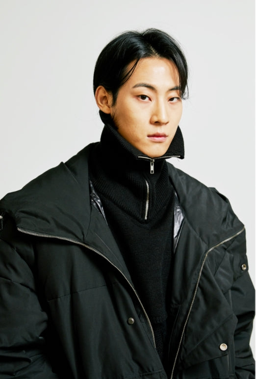 SSY(エスエスワイ) essential oversize duckdown peded parka black