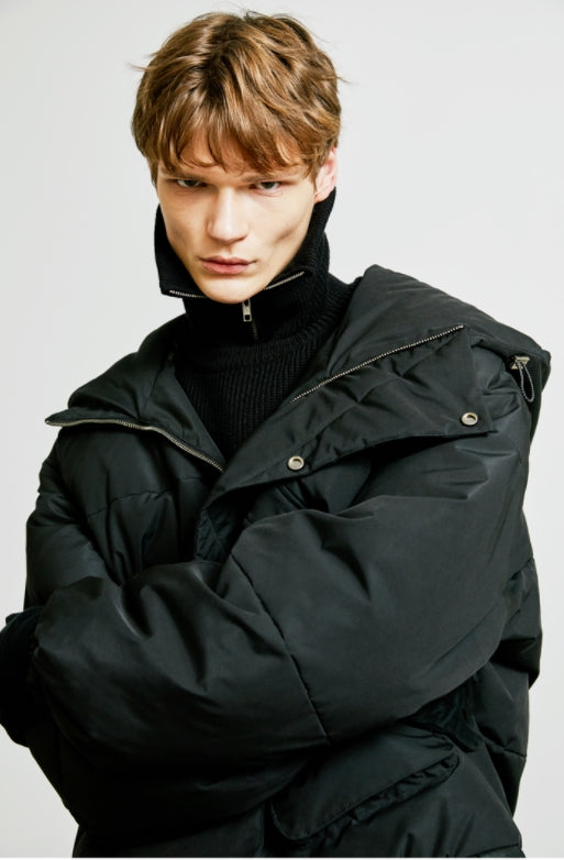 SSY(エスエスワイ) essential oversize duckdown peded parka black
