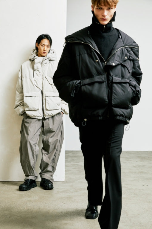 SSY(エスエスワイ) essential oversize duckdown peded parka black