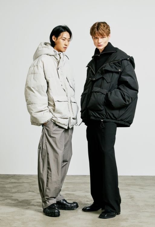 SSY(エスエスワイ) essential oversize duckdown peded parka black