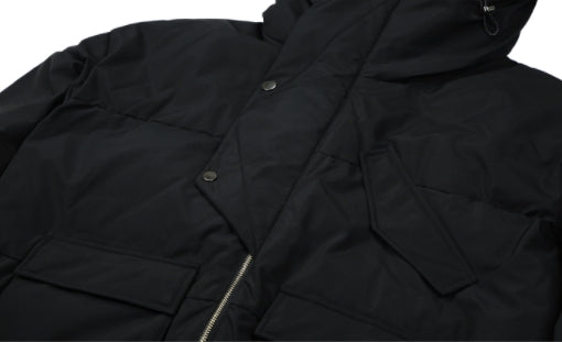 SSY(エスエスワイ) essential oversize duckdown peded parka black