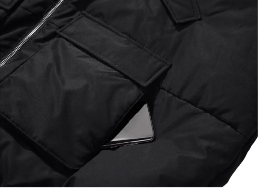 SSY(エスエスワイ) essential oversize duckdown peded parka black