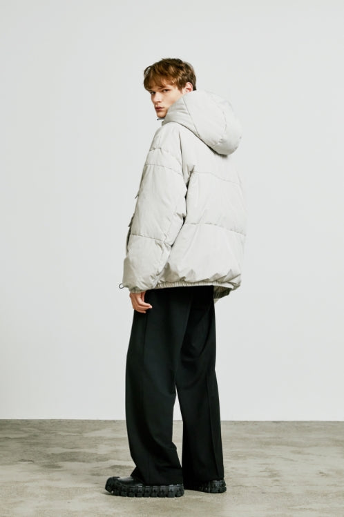 SSY(エスエスワイ) essential oversize duckdown peded parka grey
