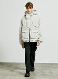SSY(エスエスワイ) essential oversize duckdown peded parka grey