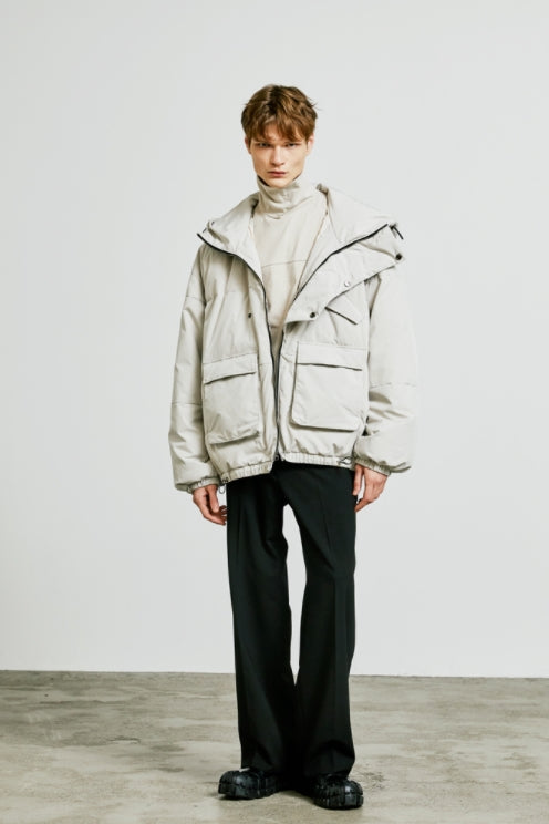 SSY(エスエスワイ) essential oversize duckdown peded parka grey