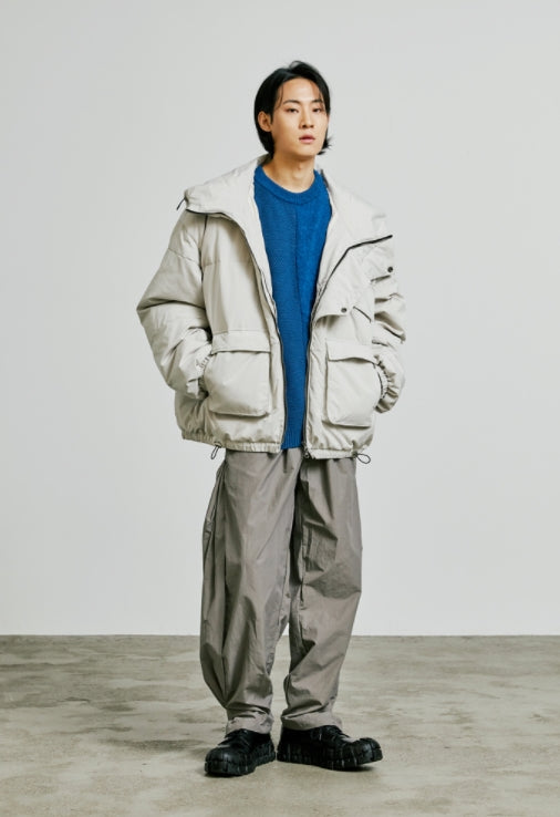 SSY(エスエスワイ) essential oversize duckdown peded parka grey