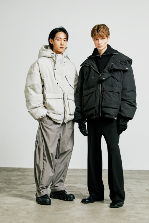 SSY(エスエスワイ) essential oversize duckdown peded parka grey