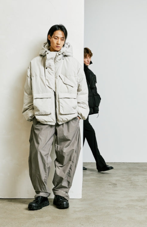 SSY(エスエスワイ) essential oversize duckdown peded parka grey