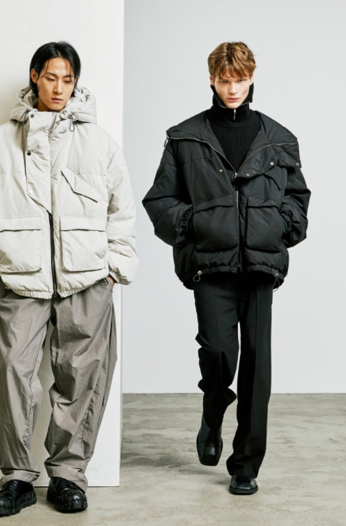 SSY(エスエスワイ) essential oversize duckdown peded parka grey
