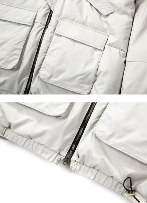 SSY(エスエスワイ) essential oversize duckdown peded parka grey