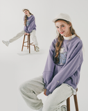 ダブルユーブイプロジェクト(WV PROJECT) Finding Dino Sweatshirt Lavender JIMT7538