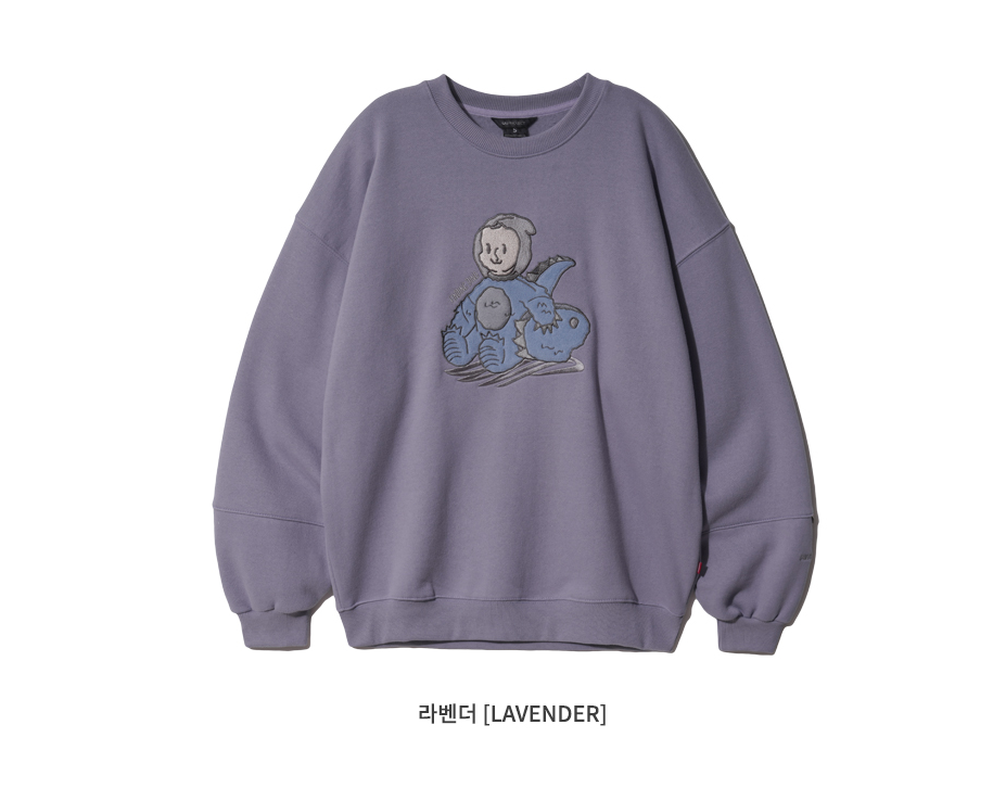 ダブルユーブイプロジェクト(WV PROJECT) Finding Dino Sweatshirt Lavender JIMT7538