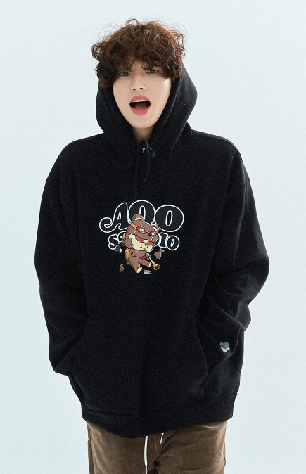 AQO_studiospace(アコスタジオスペース)     AQO X LoL TEEMO BOKSIL HOODIE BLACK