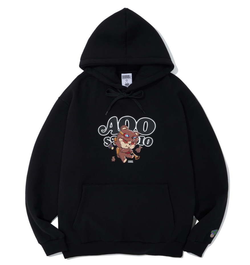AQO_studiospace(アコスタジオスペース)     AQO X LoL TEEMO BOKSIL HOODIE BLACK