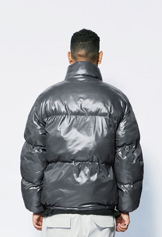 セイントペイン(SAINTPAIN)  SP SHORT PADDING JUMPER-GLOSSY CHARCOAL