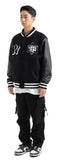マスノウン(MASSNOUN) DIVERSITY REAL VARSITY JACKET MWOJK001-BK