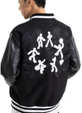 マスノウン(MASSNOUN) DIVERSITY REAL VARSITY JACKET MWOJK001-BK