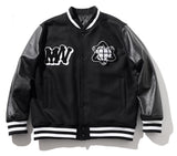 マスノウン(MASSNOUN) DIVERSITY REAL VARSITY JACKET MWOJK001-BK