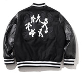 マスノウン(MASSNOUN) DIVERSITY REAL VARSITY JACKET MWOJK001-BK