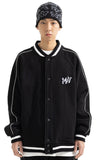 マスノウン(MASSNOUN) MN LOGO 3M TAPING VARSITY JACKET MWOJK002-BK