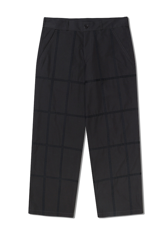 NOMANUAL(ノーマニュアル) SQR LINE PANTS - CHARCOAL