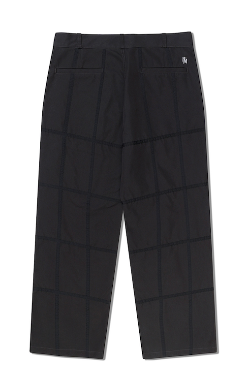 NOMANUAL(ノーマニュアル) SQR LINE PANTS - CHARCOAL