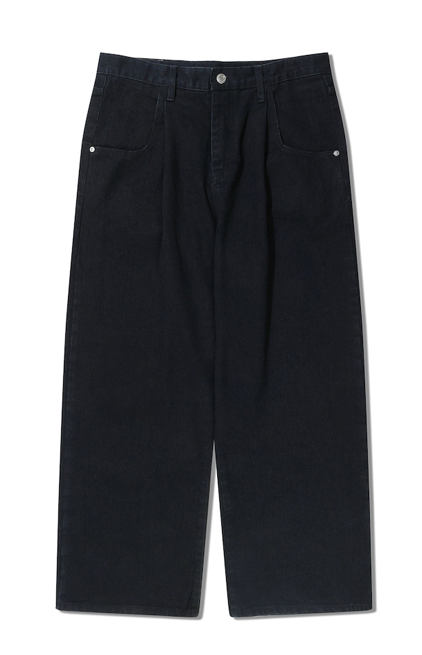 NOMANUAL(ノーマニュアル)  ONE TUCK REVERSED POCKET PANTS - BLACK