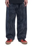 NOMANUAL(ノーマニュアル) D.T CHECKERBOARD DENIM PANTS - WASHED BLACK