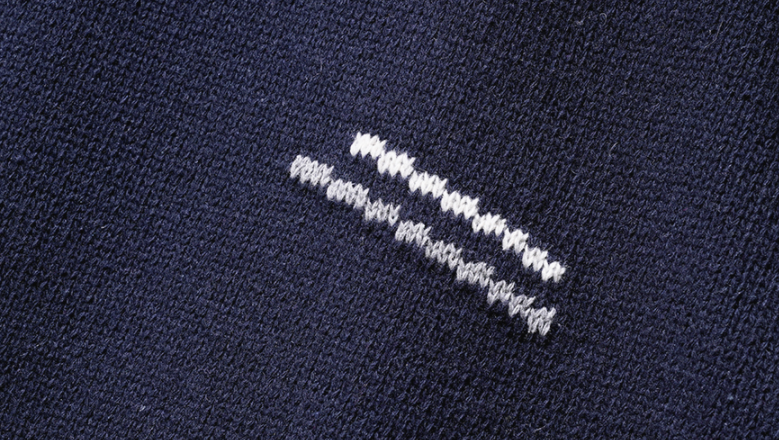 ダブルユーブイプロジェクト(WV PROJECT) Jerry Wool Knit Best Navy MJKN7524