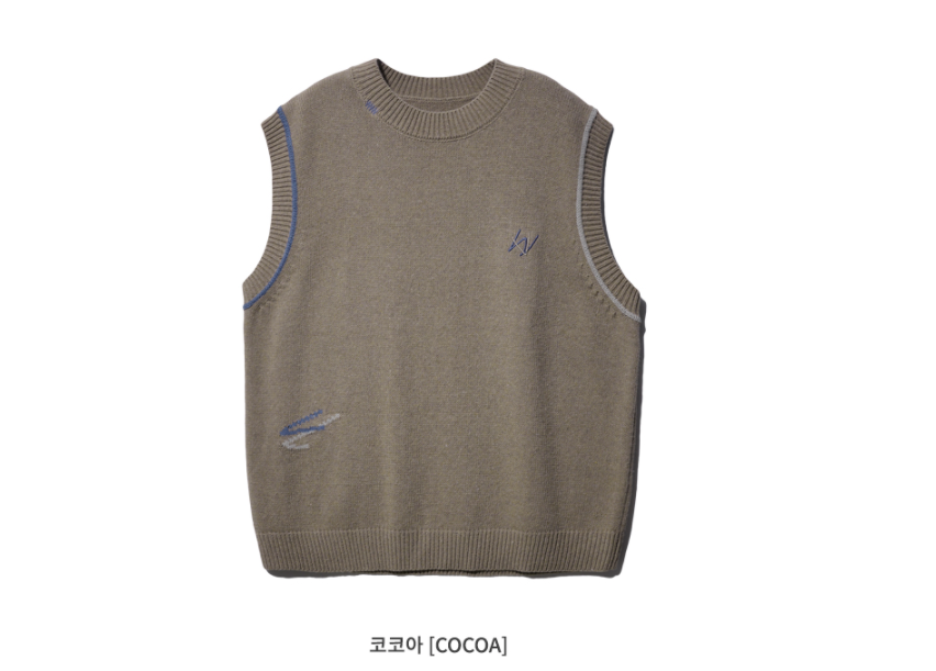 ダブルユーブイプロジェクト(WV PROJECT) Jerry Wool Knit Best Cocoa MJKN7524