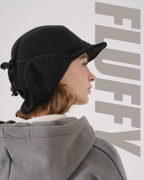 ダブルユーブイプロジェクト(WV PROJECT) Fluffy Pilot Hat Black SHAC7557
