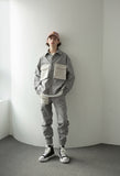 QUIETIST (クワイエティスト) Dual Denim Jogger Pants (gray)
