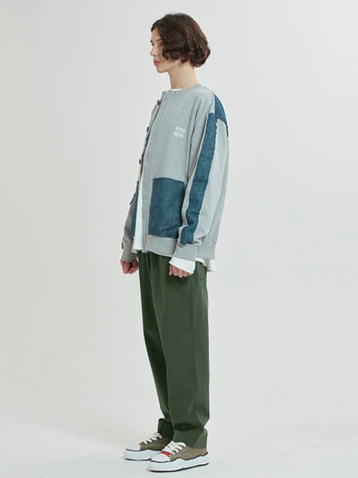 QUIETIST (クワイエティスト) Disco Denim Button Cardigan (gray)