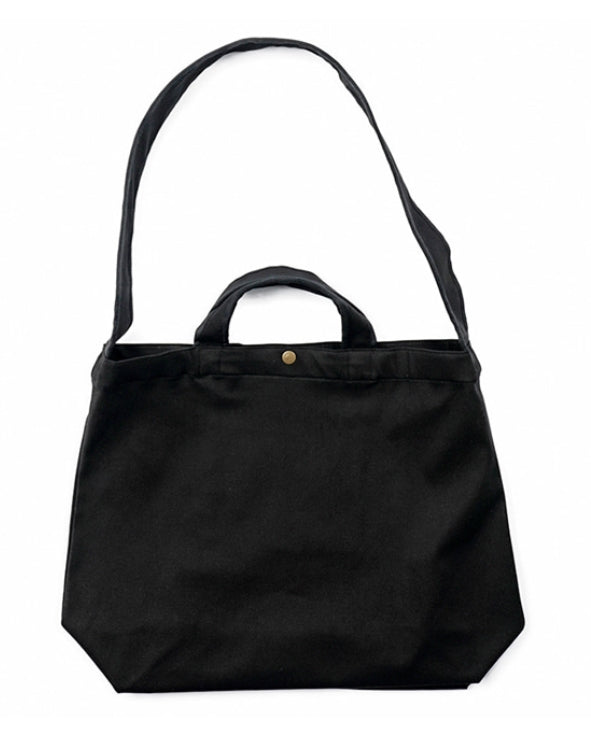 QUIETIST (クワイエティスト) Square Cotton 2 in 1 Shoulder Bag (black)