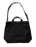 QUIETIST (クワイエティスト) Square Cotton 2 in 1 Shoulder Bag (black)