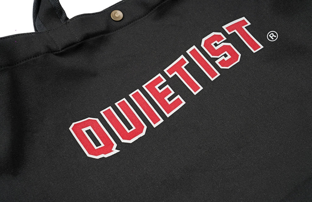 QUIETIST (クワイエティスト) Square Cotton 2 in 1 Shoulder Bag (black)