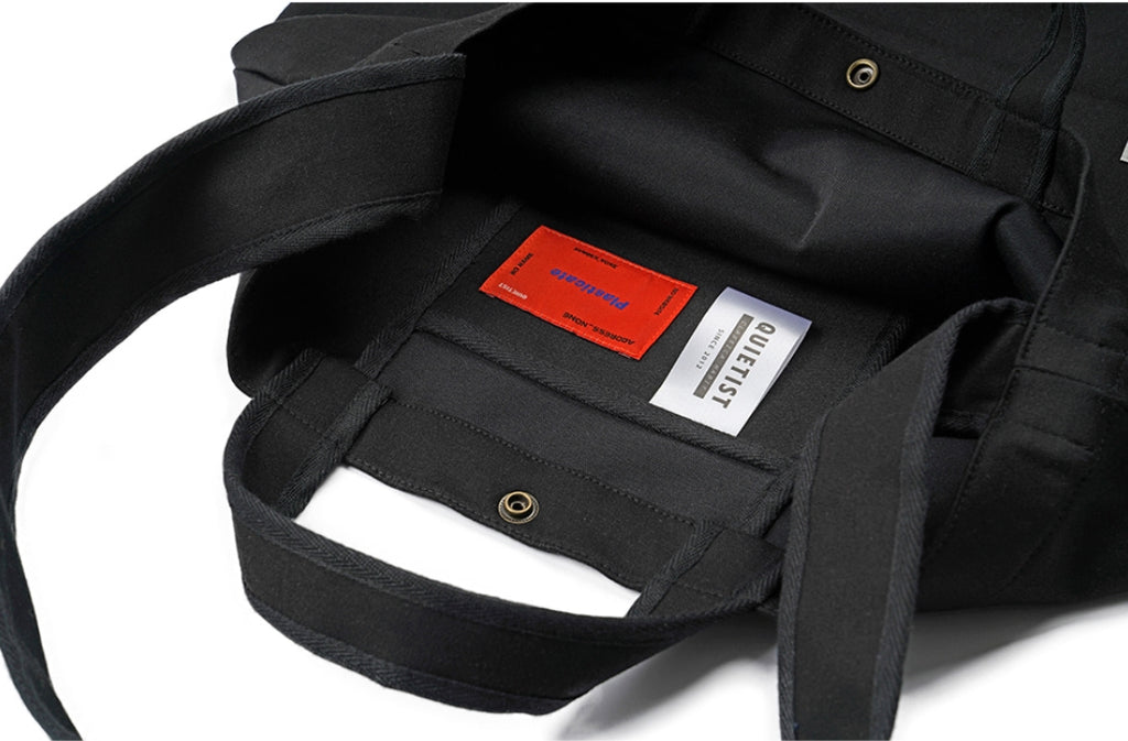 QUIETIST (クワイエティスト) Square Cotton 2 in 1 Shoulder Bag (black)
