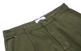 QUIETIST (クワイエティスト) Jungle Cotton One-tuck Shorts (khaki)