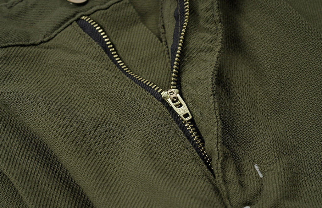 QUIETIST (クワイエティスト) Jungle Cotton One-tuck Shorts (khaki)