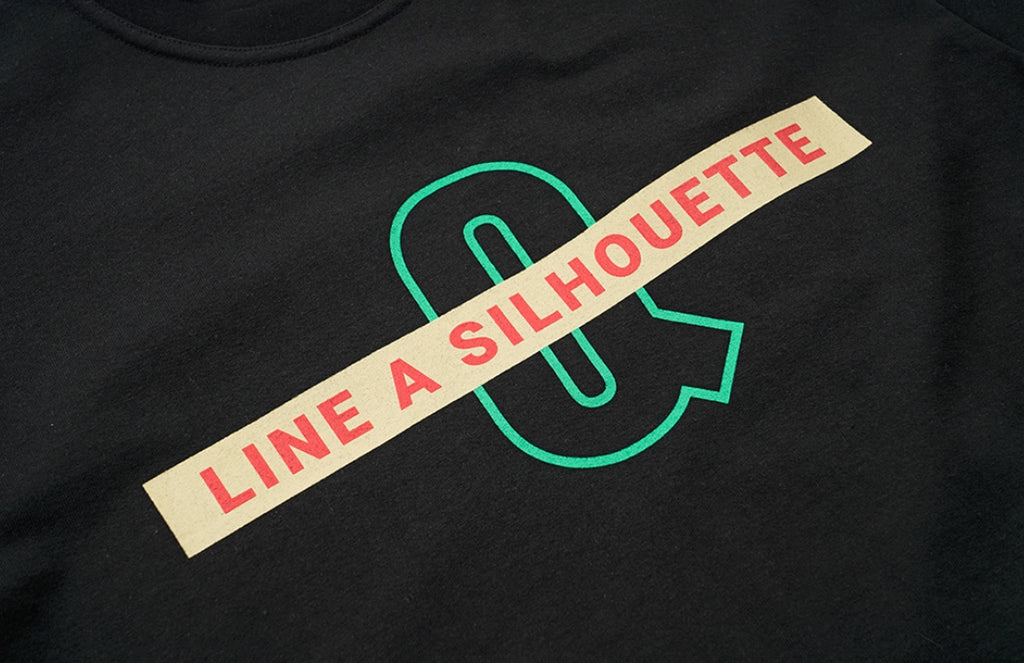 QUIETIST (クワイエティスト) Q Diagonal Logo T-Shirts (black)