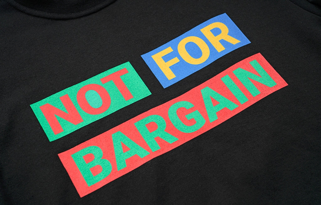 QUIETIST (クワイエティスト) Not For Bargain T-Shirts (black)