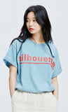 QUIETIST (クワイエティスト) Silhouette Logo T-Shirts (sky)