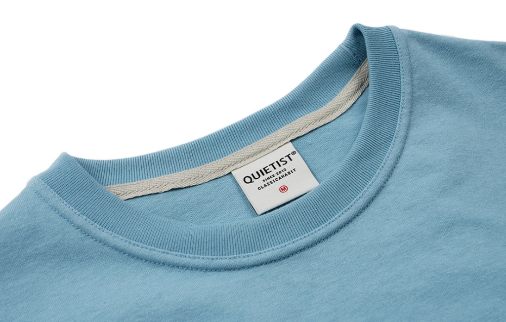 QUIETIST (クワイエティスト) Silhouette Logo T-Shirts (sky)