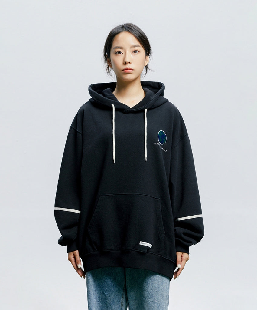 QUIETIST (クワイエティスト)  Save For Human-race Sweat-Hood (black)
