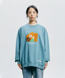 QUIETIST (クワイエティスト) Change-mood Blanket Sweat (l.teal)