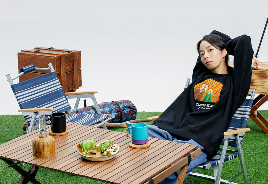 QUIETIST (クワイエティスト) Change-mood Blanket Sweat (black)