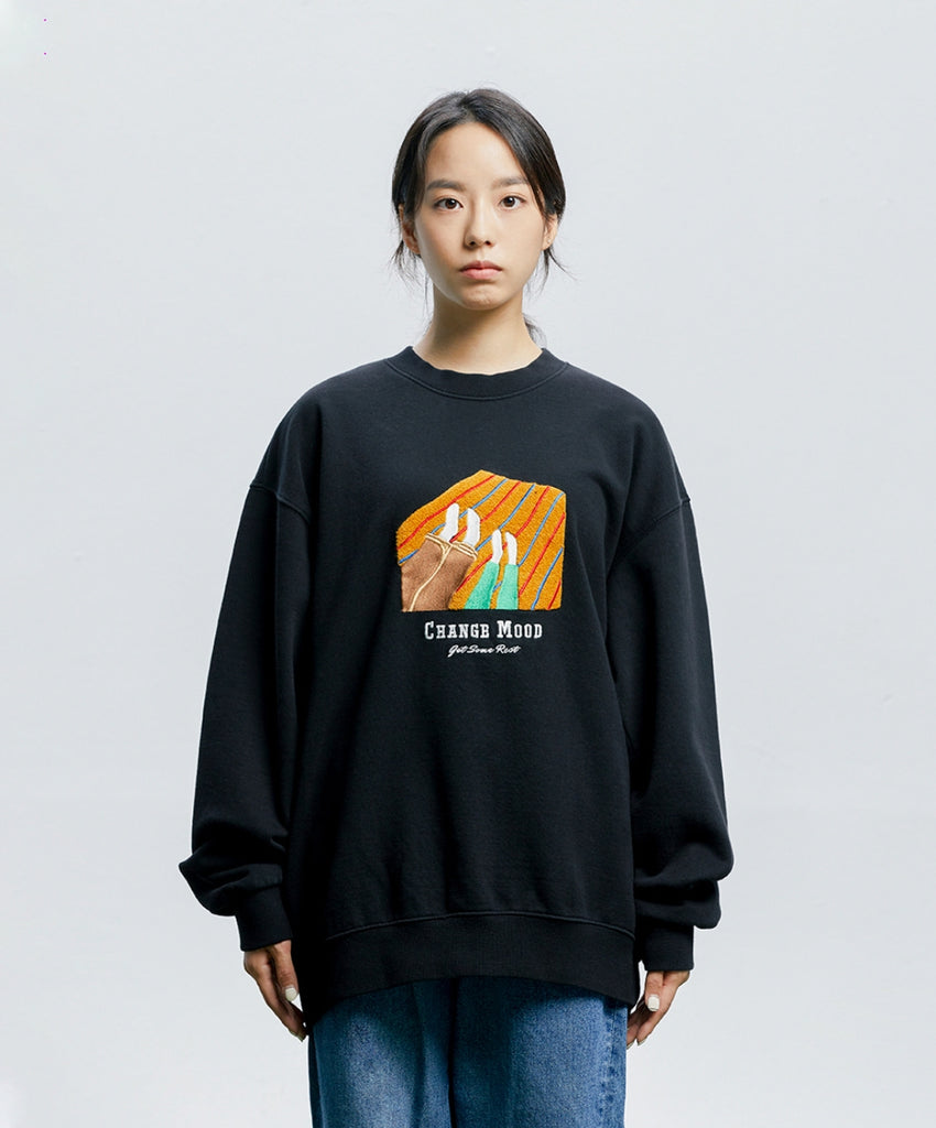 QUIETIST (クワイエティスト) Change-mood Blanket Sweat (black)