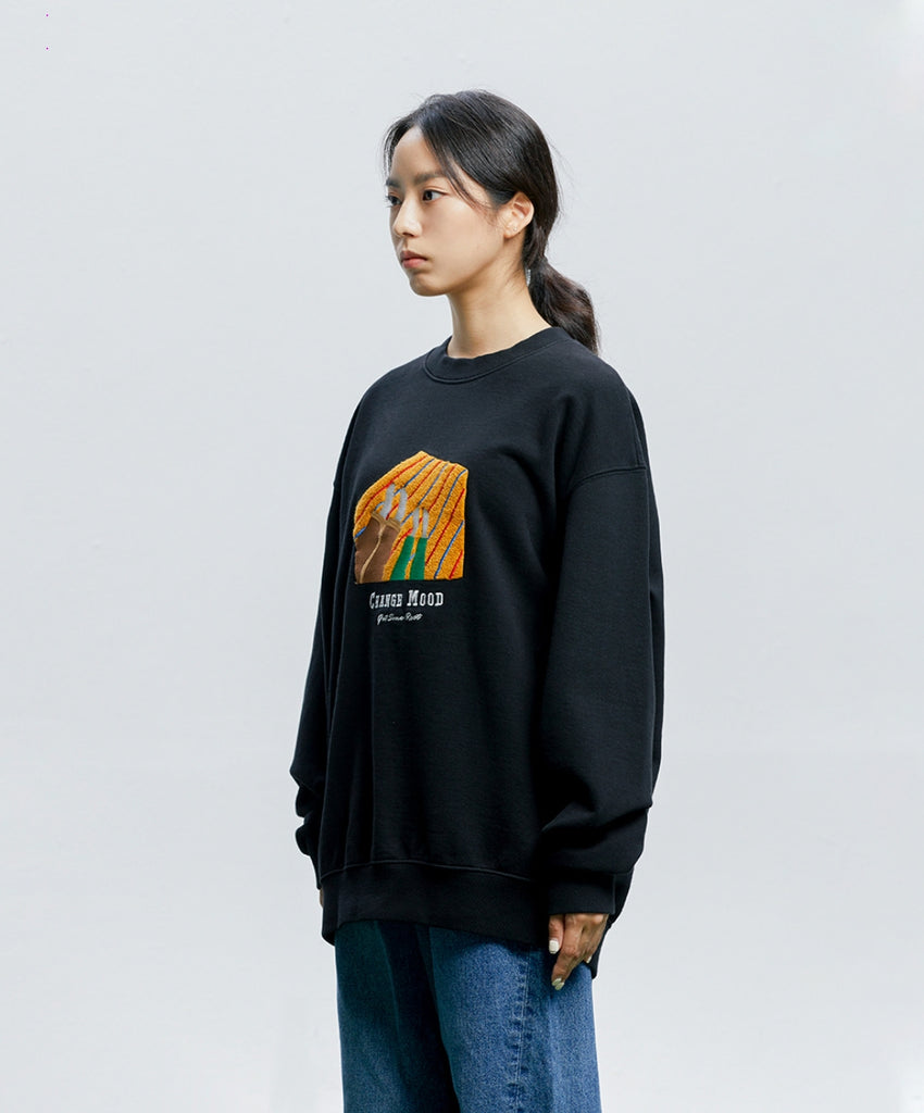 QUIETIST (クワイエティスト) Change-mood Blanket Sweat (black)