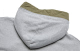 QUIETIST (クワイエティスト) Fabric Mix Hood Zip-up (gray)